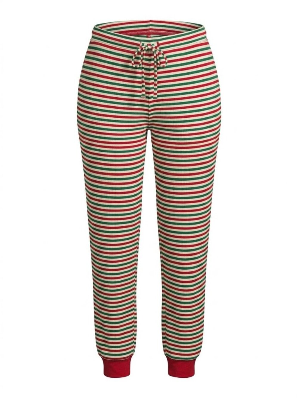 NWT Family PJ's by Macys Waffle Knit Sleep Joggers Sz XL Red Green Holiday